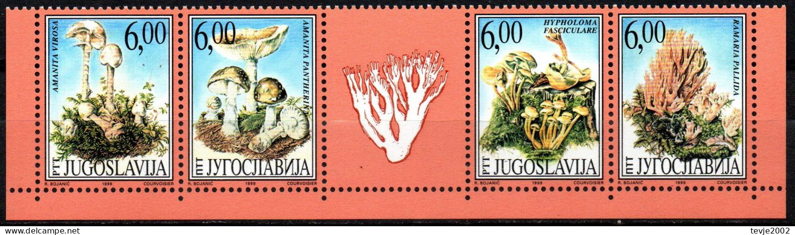Jugoslawien 1999 - Mi.Nr. 2914 - 2917 - Postfrisch MNH - Pilze Mushrooms - Champignons