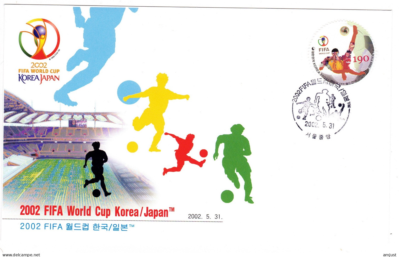 Football // 2002 FIFA // Corée Du Sud  Lettre FDC - 2002 – Corée Du Sud / Japon