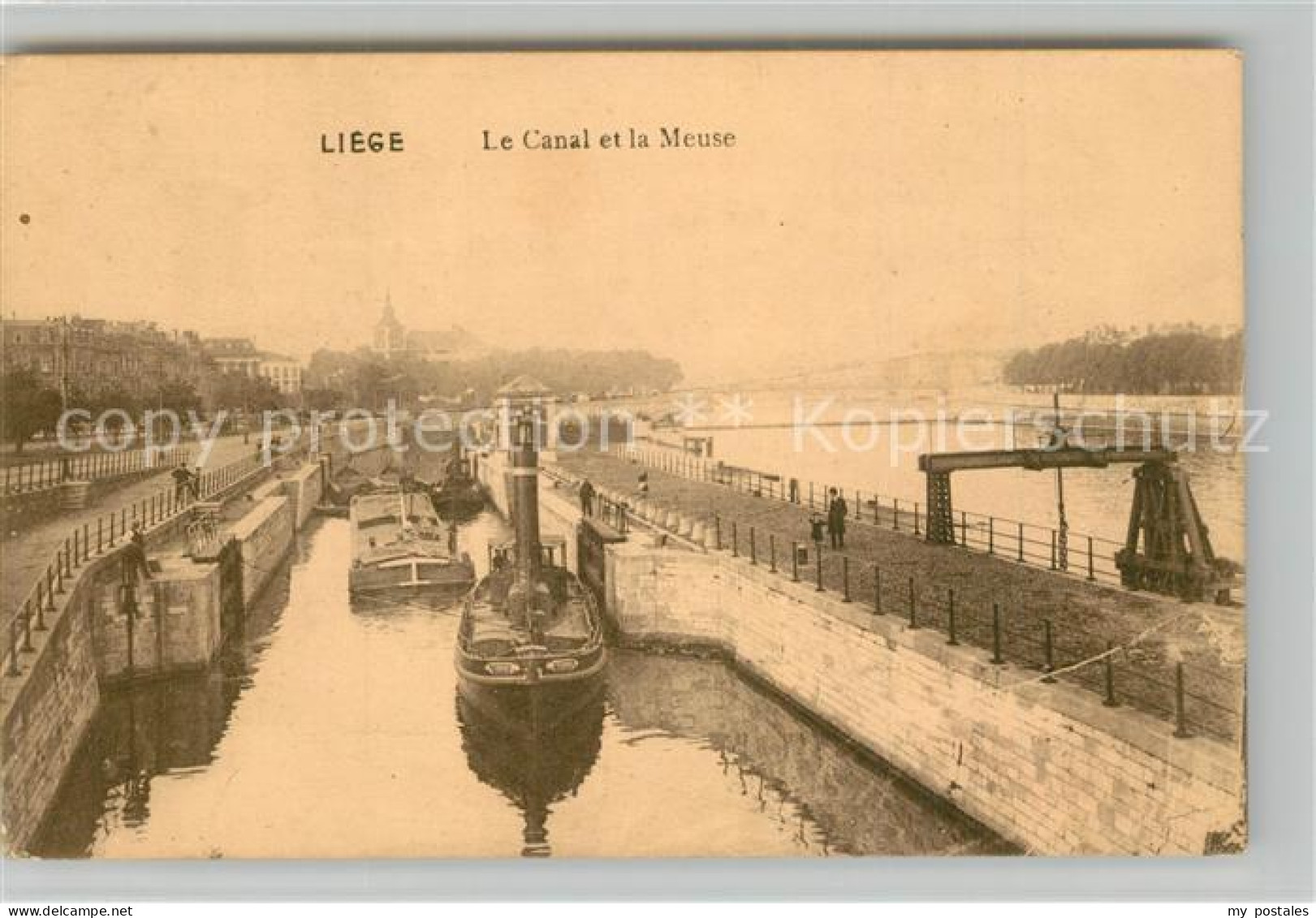 73341880 Liege Luettich Canal Et La Meuse Bateaux Liege Luettich - Other & Unclassified
