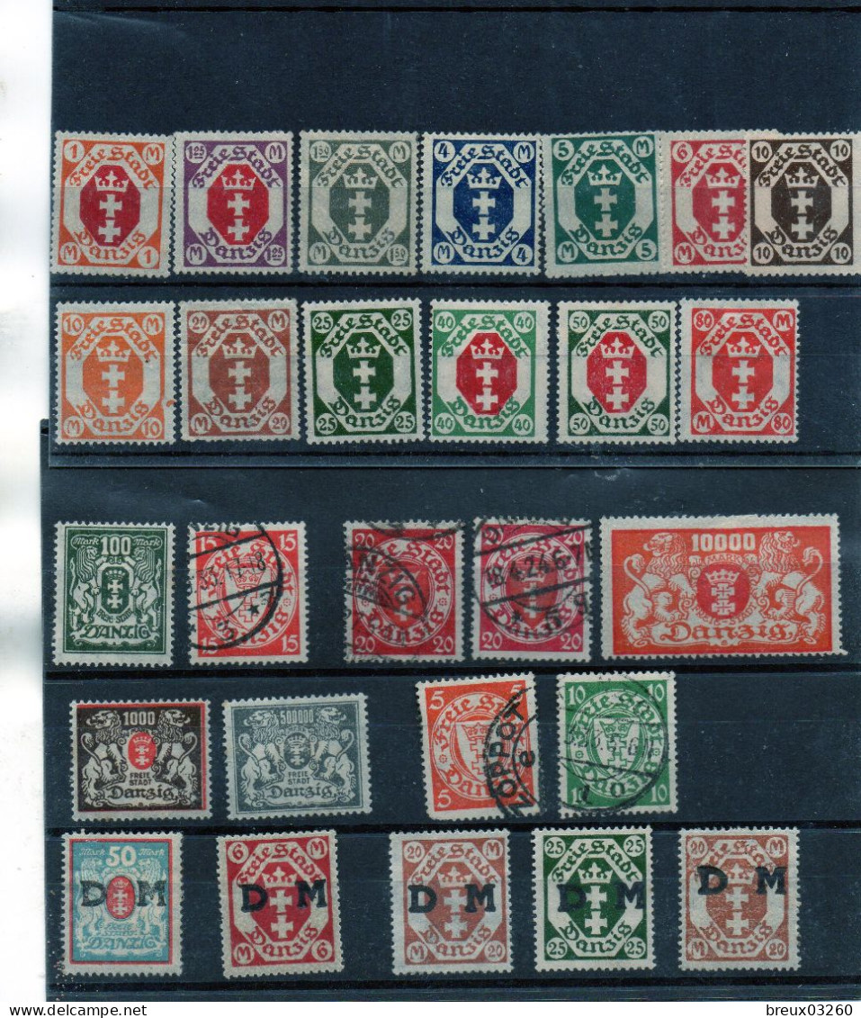 Petit Lot - Timbres  -  DANTZIG - - Gebraucht