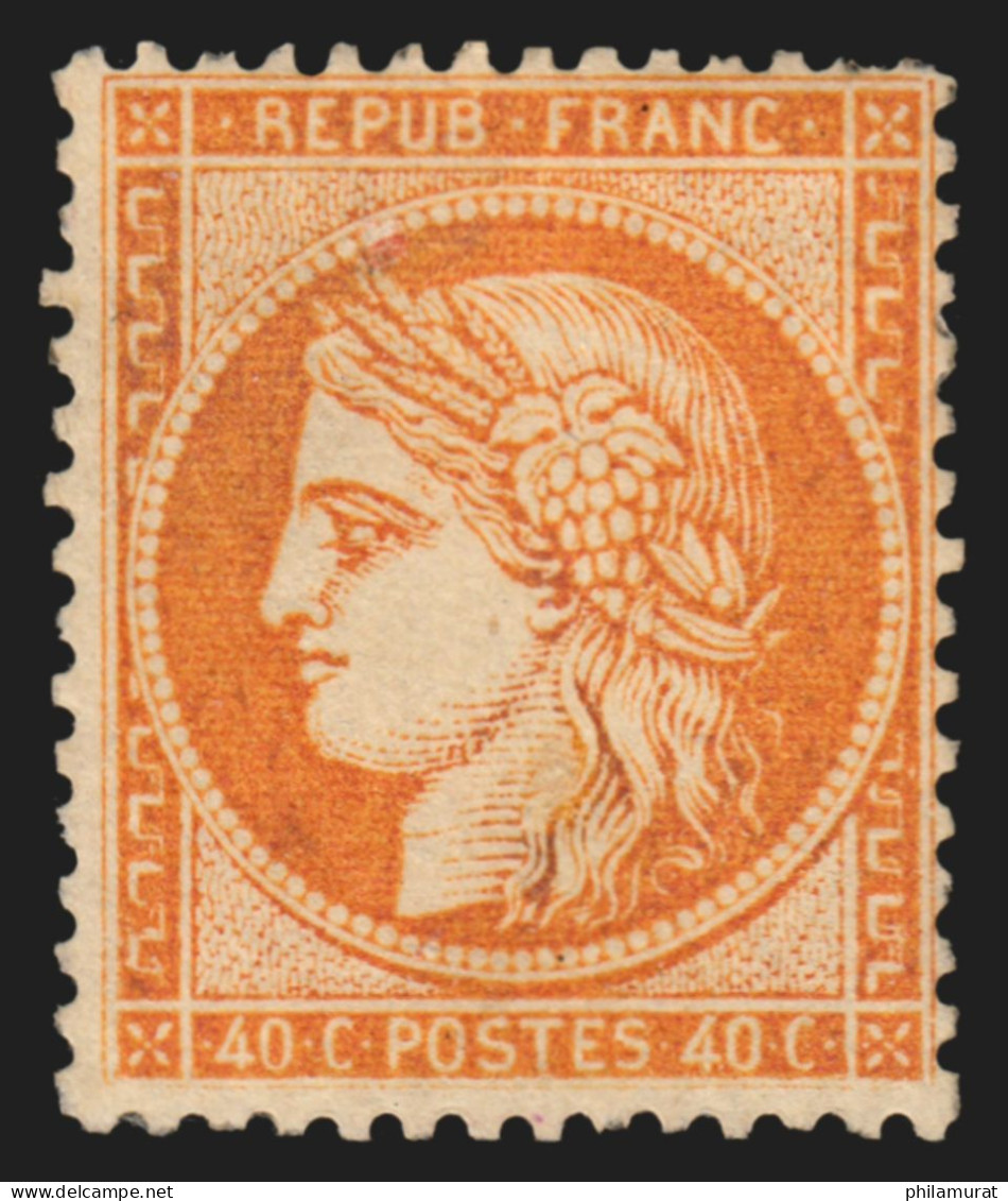 N°38, Cérès Siège De Paris, 40c Orange, Neuf * Légère Trace De Charnière - B/TB - 1870 Siège De Paris