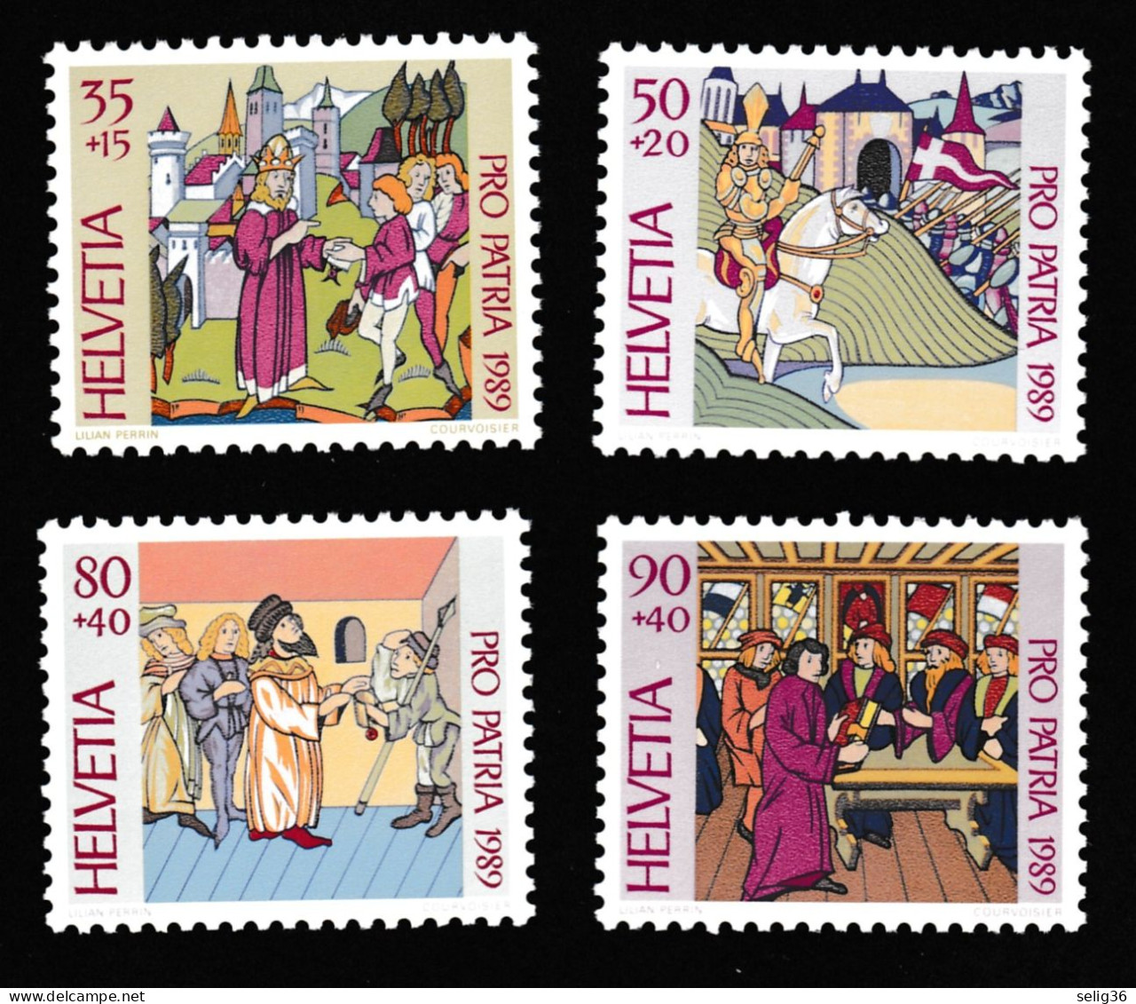 SUISSE 1989 YT 1319-1322 ** - Neufs