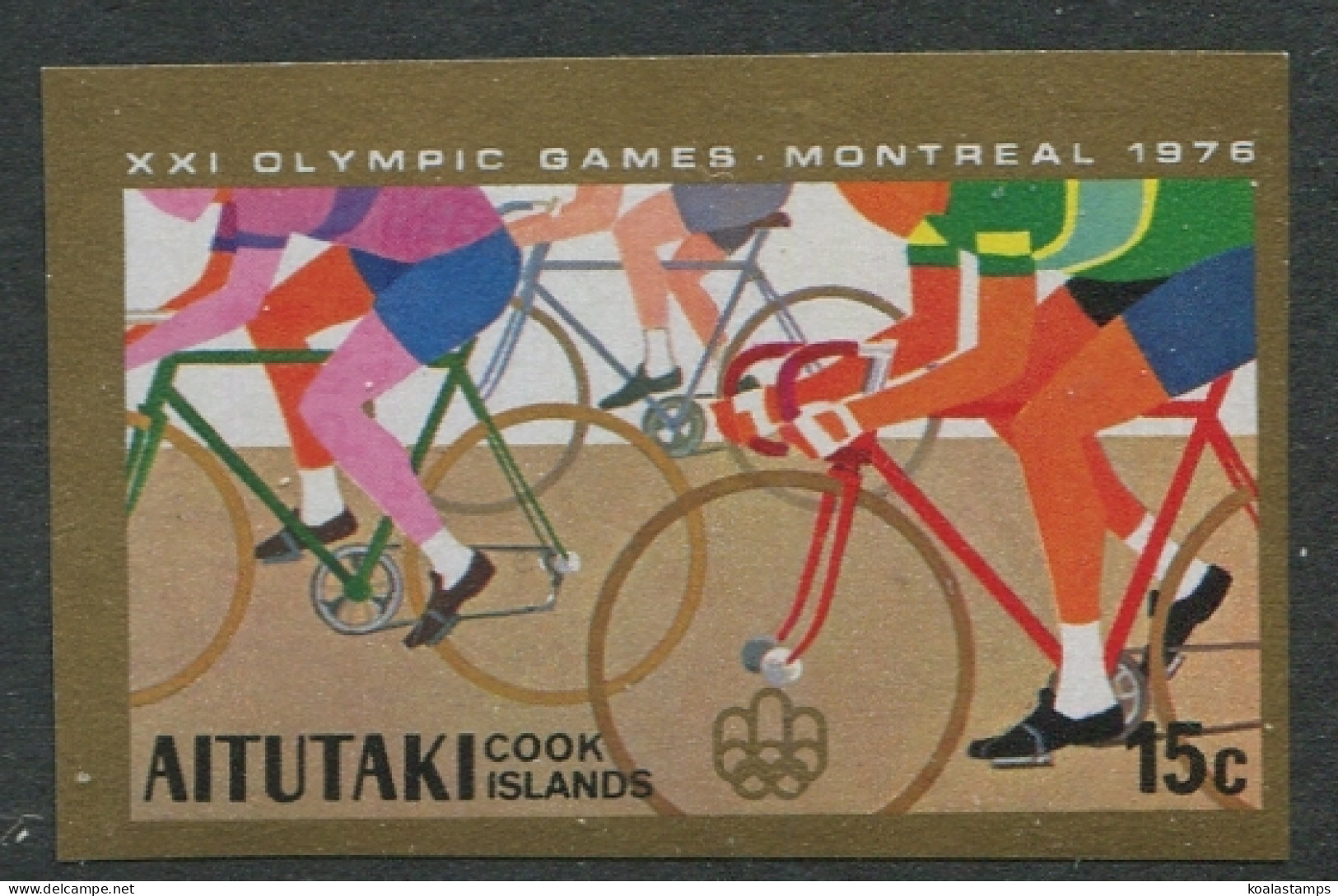 Aitutaki 1976 SG190 15c Olympic Games Imperf MNH - Cookinseln