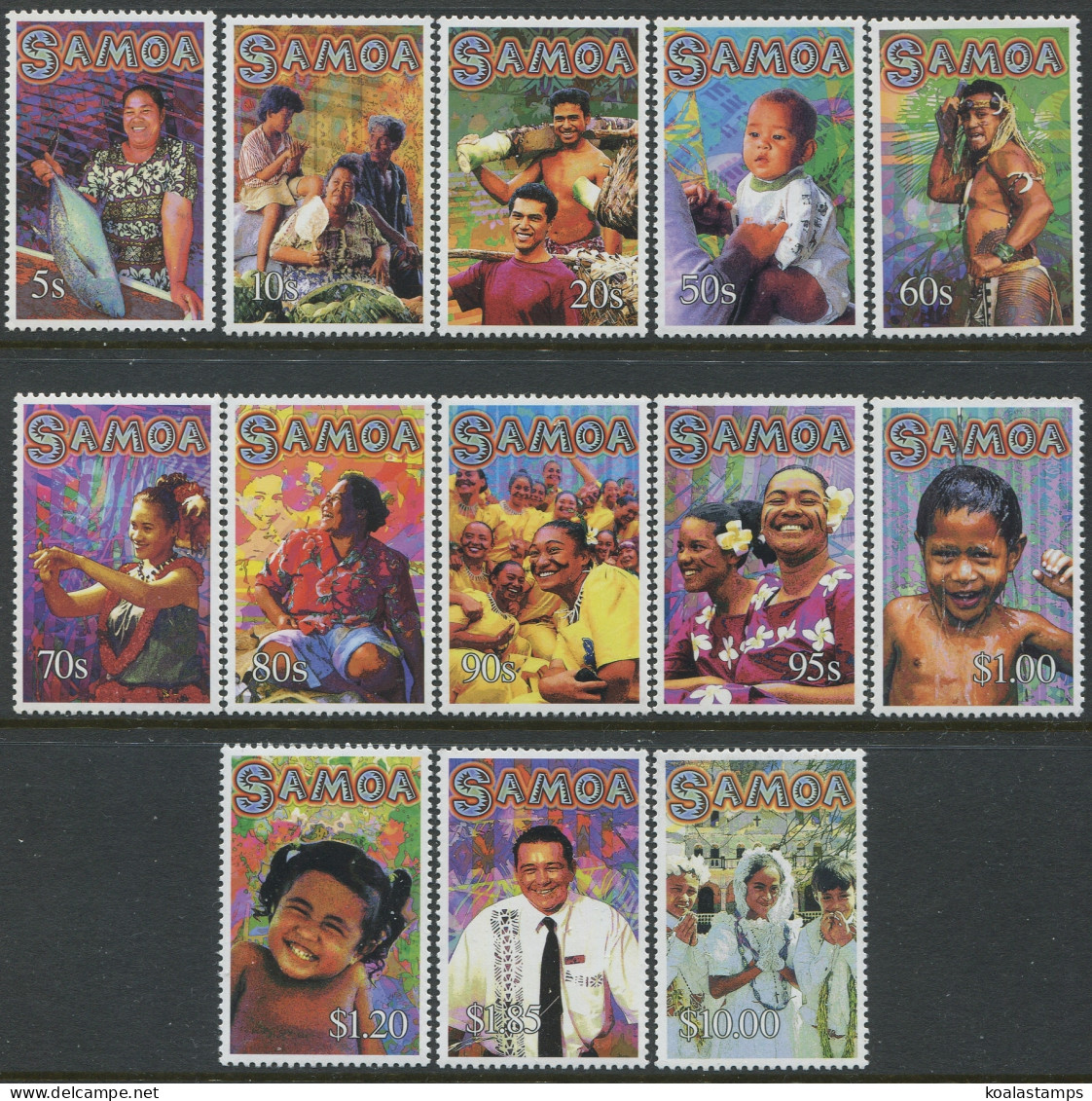 Samoa 2002 SG1089-1103 Faces (13) MNH - Samoa (Staat)