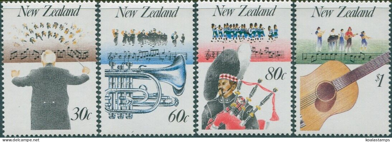 New Zealand 1986 SG1407-1410 Music Set MNH - Andere & Zonder Classificatie