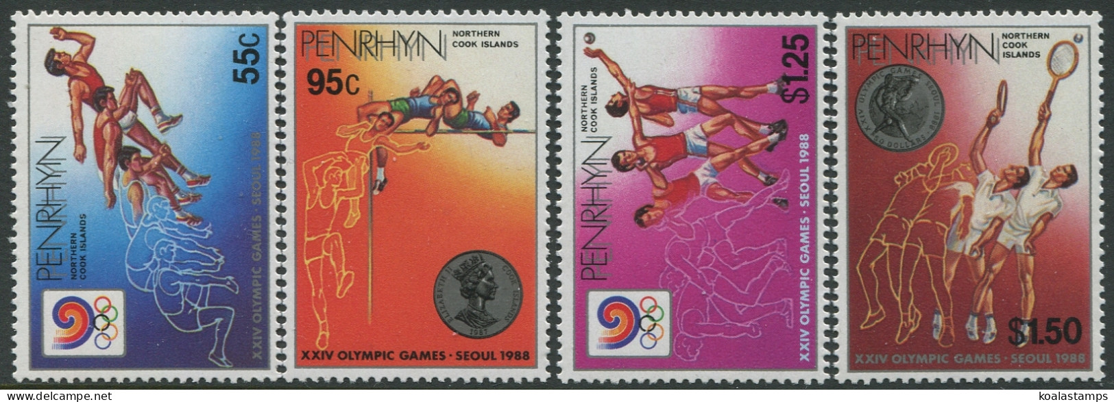 Cook Islands Penrhyn 1988 SG420-423 Olympic Games Seoul Set MNH - Penrhyn