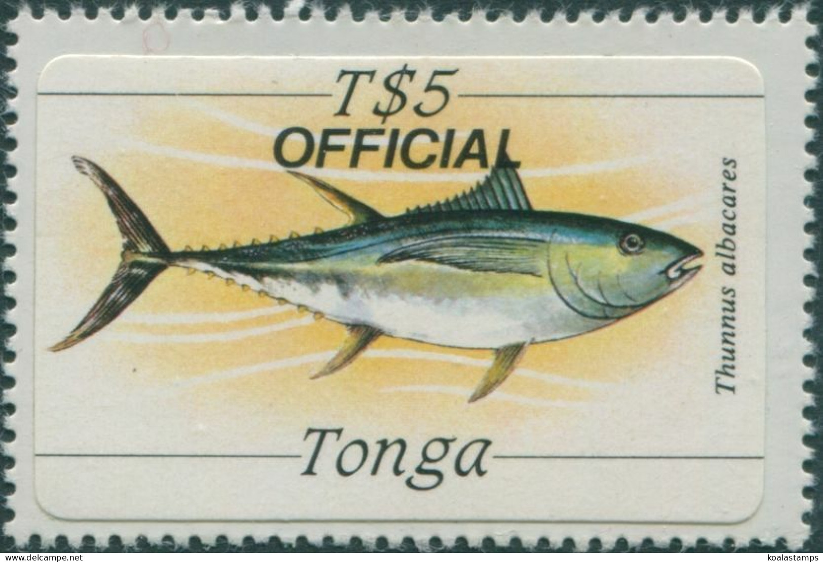 Tonga Official 1984 SGO235 5p Yellow-finned Tuna MNH - Tonga (1970-...)