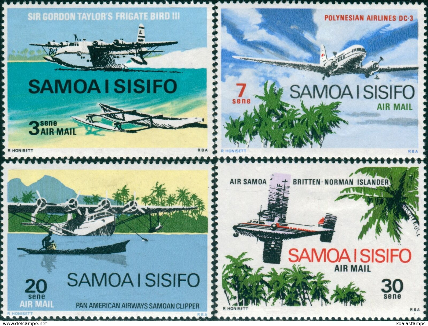 Samoa 1970 SG345-348 Aircraft Set MNH - Samoa