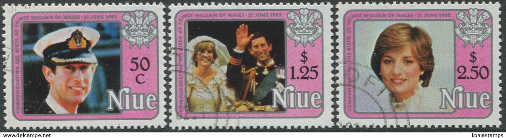 Niue 1982 SG465-467 Birth Prince William Set FU - Niue