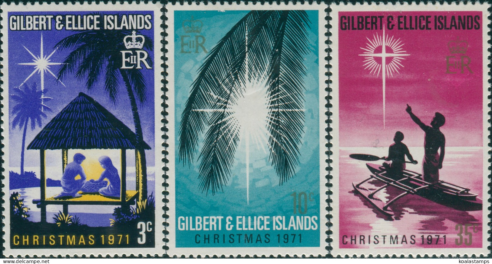 Gilbert & Ellice Islands 1971 SG190-192 Christmas Set MNH - Isole Gilbert Ed Ellice (...-1979)