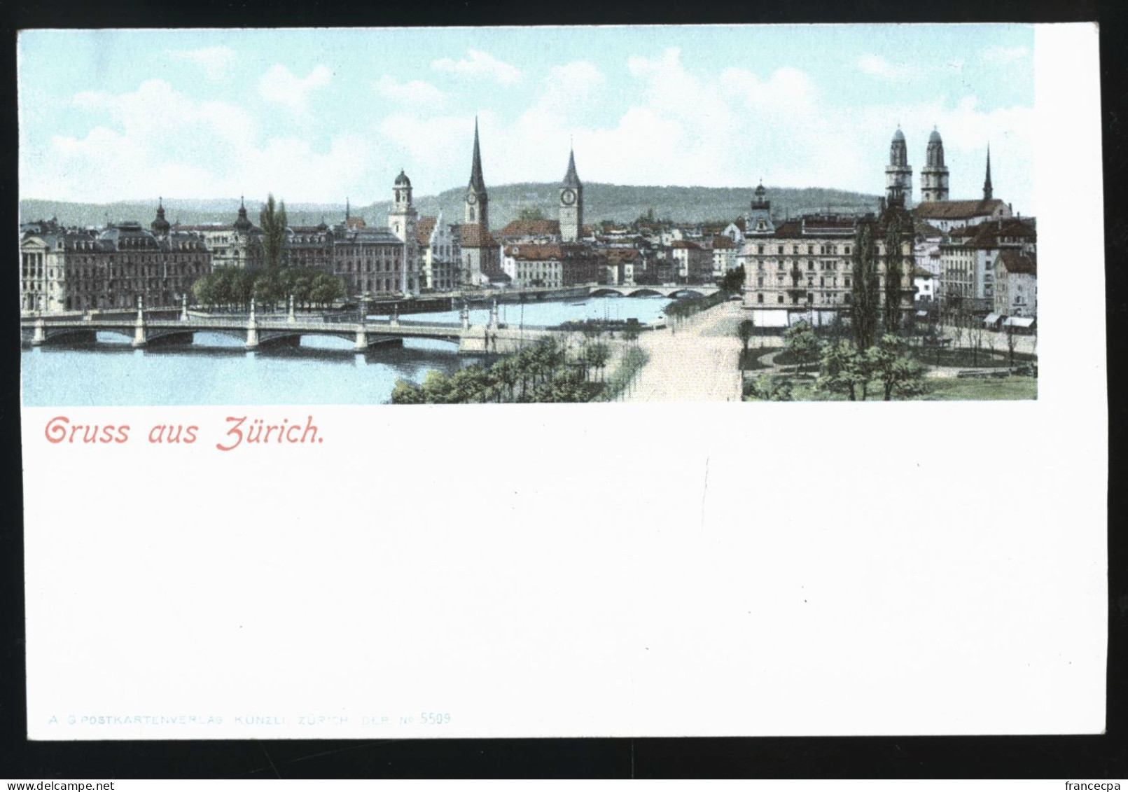 14887 - SUISSE -  GRUSS Aus ZURICH - DOS NON DIVISE - Zürich