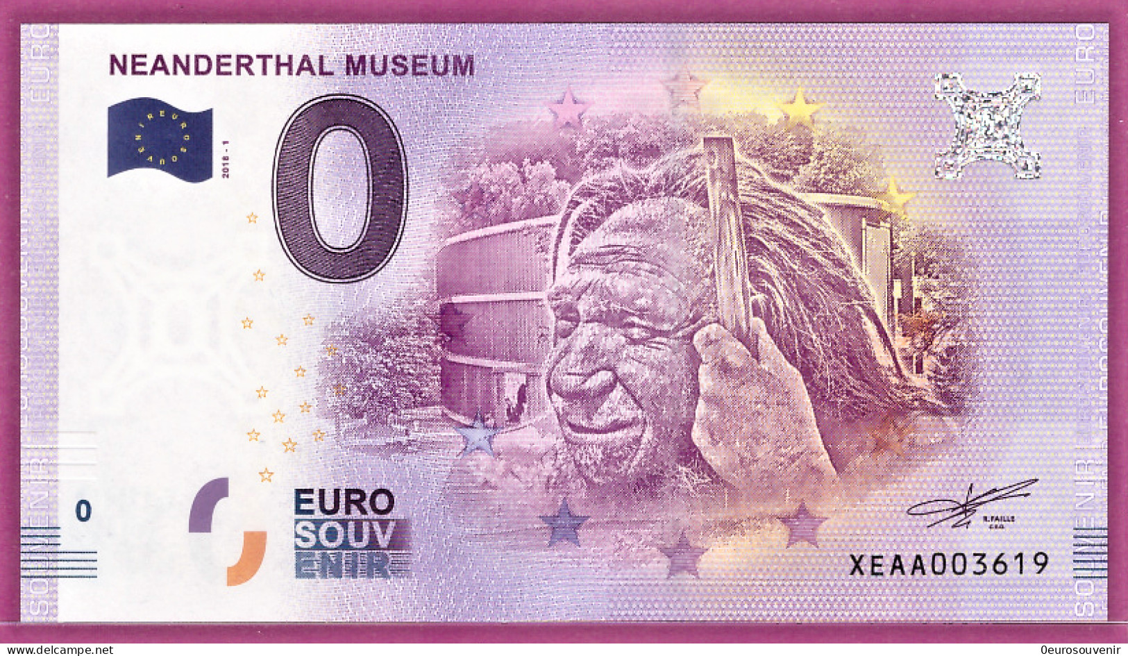 0-Euro XEAA 2018-1 NEANDERTHAL MUSEUM S-11 XOX - Private Proofs / Unofficial