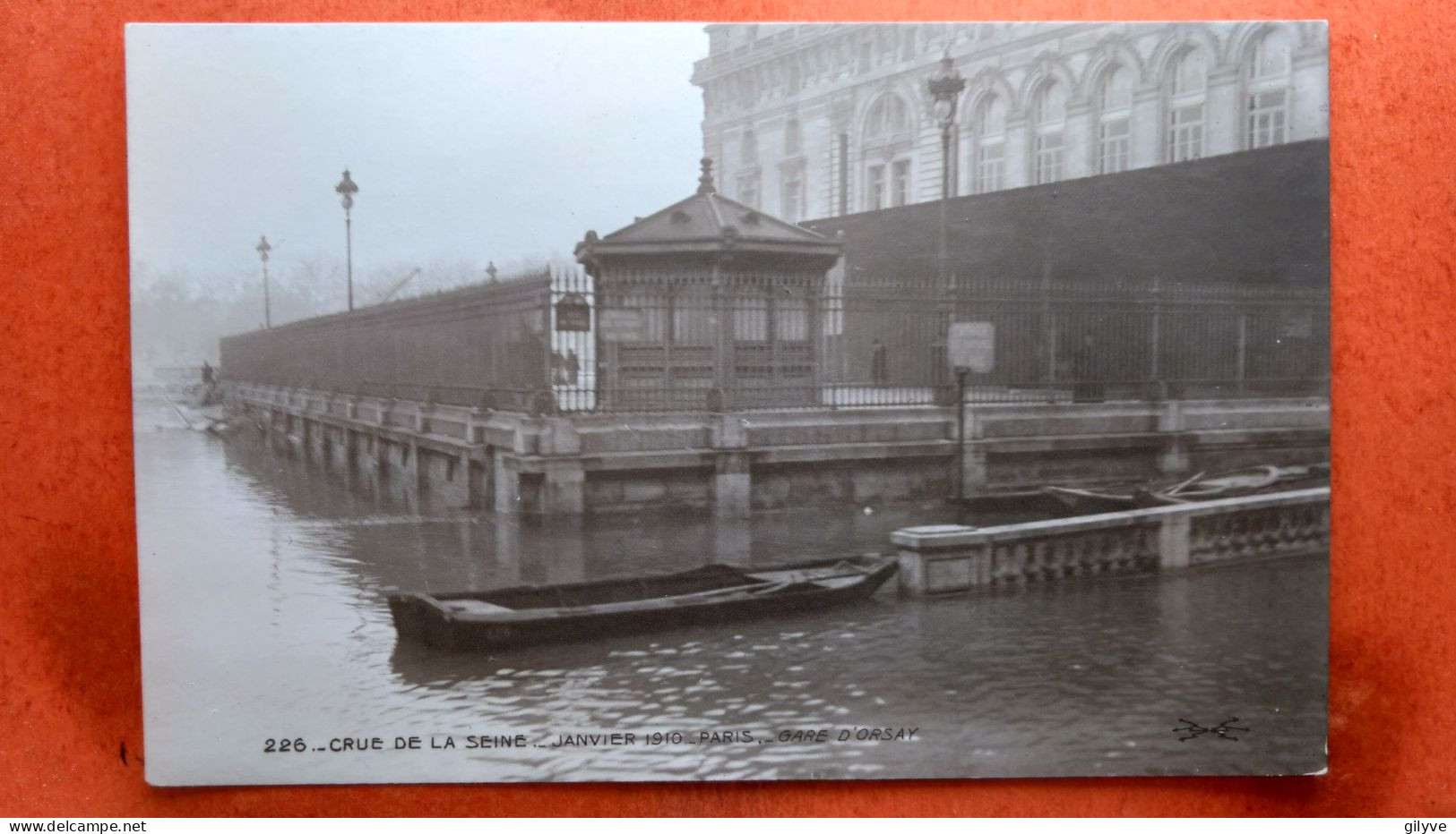 CPA (75) Crue De La Seine.1910. Gare D'Orsay.   (7A.684) - De Overstroming Van 1910