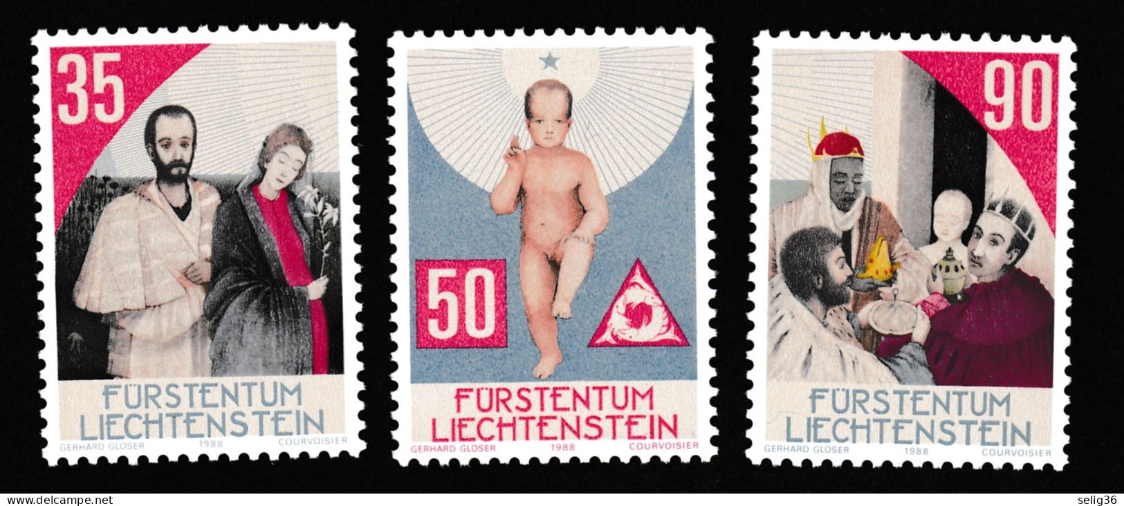 LIECHTENSTEIN 1988 YT 895-897 ** - Nuovi