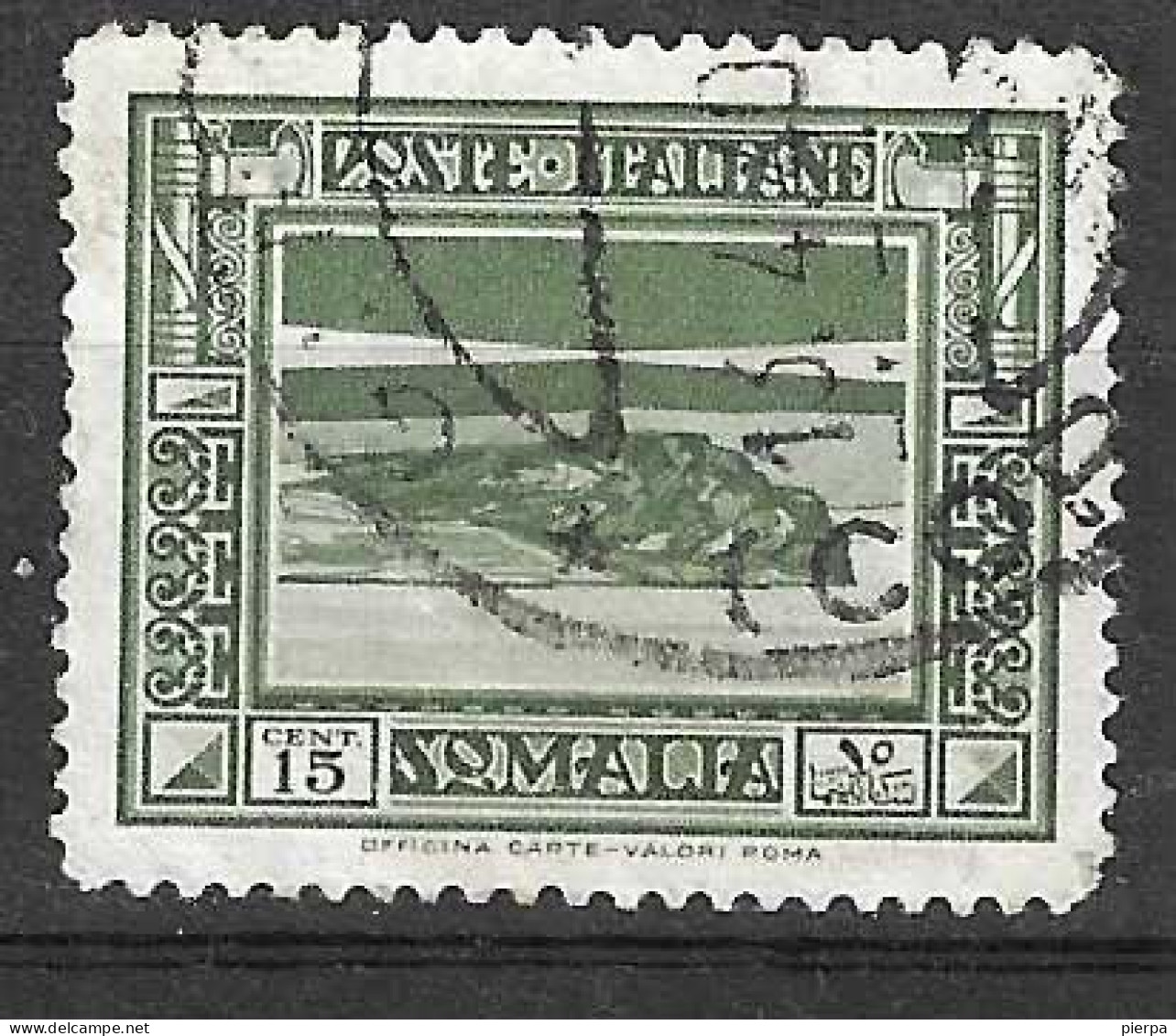 SOMALIA - 1935 - TURISTICA - CENT. 15 - DENT. 14 - USATO (YVERT 165(A) - MICHEL 174 C - SS  216) - Somalie