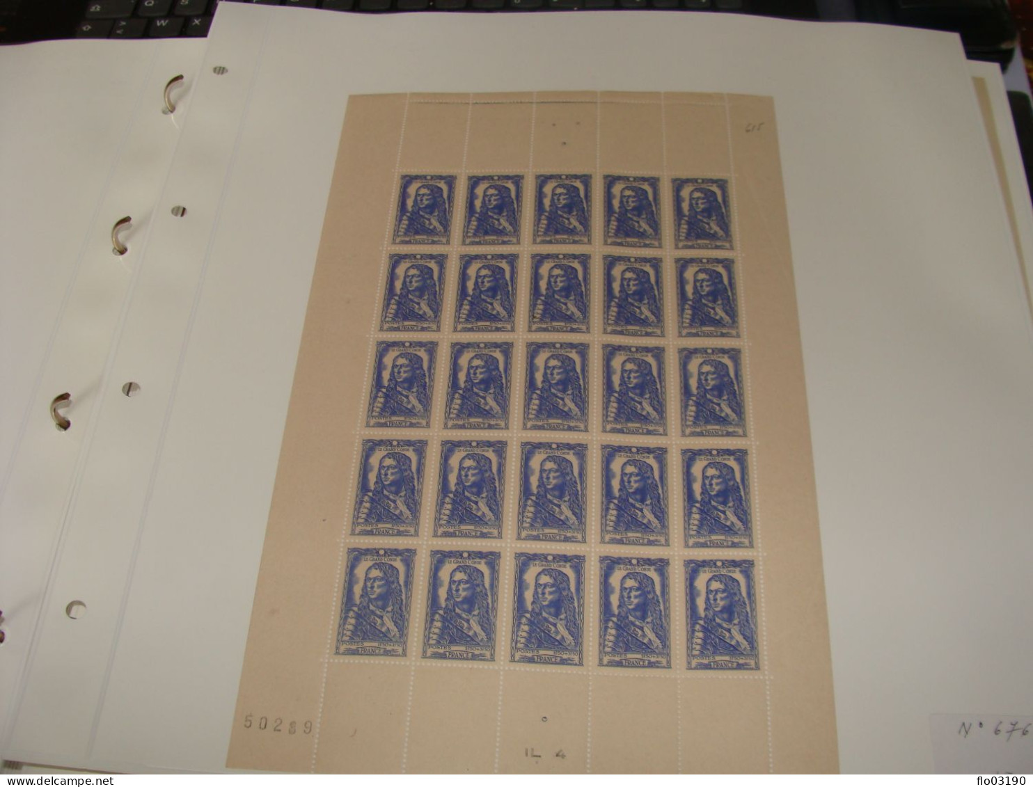 N° 615 En Feuille De 25 Timbres Entières Neuves - Volledige Vellen