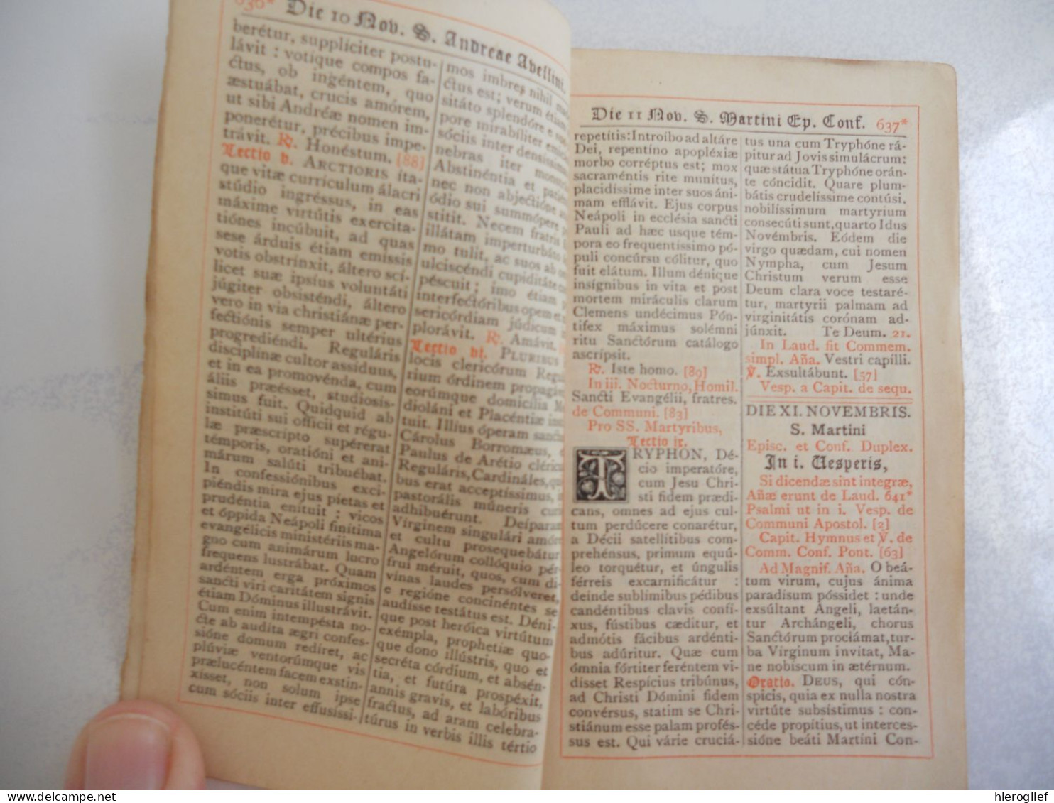Breviarium Romanum - Proprium Sanctorum A 9 Novembris Usque Ad 30 Novembris - Accedunt Officia / Tournai - Old Books