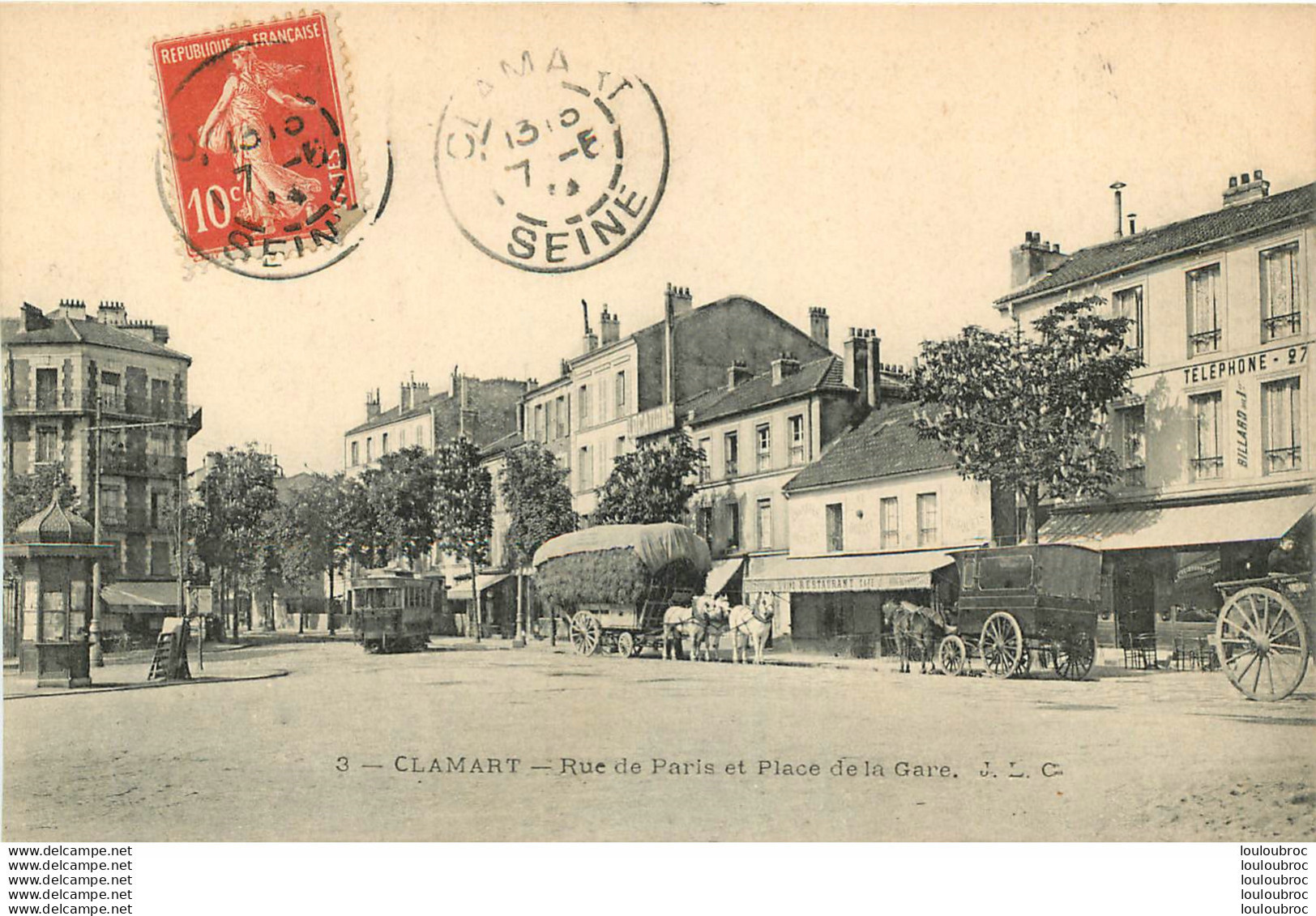 CLAMART RUE DE PARIS ET PLACE DE LA GARE - Clamart