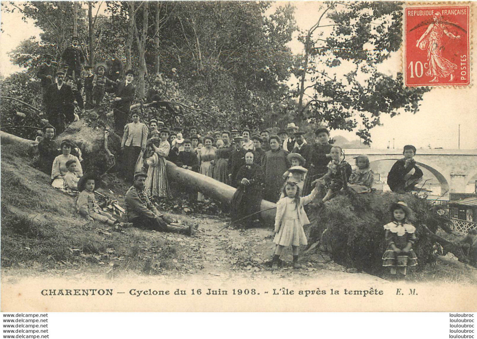 CHARENTON CYCLONE DU 16 JUIN 1908 L'ILE APRES LA TEMPETE - Charenton Le Pont