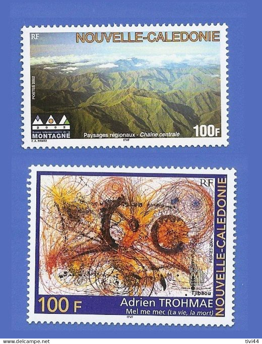 NOUVELLE CALÉDONIE 880 + 881 NEUFS ** ANNÉE MONDIALE DE LA MONTAGNE + ART - Unused Stamps