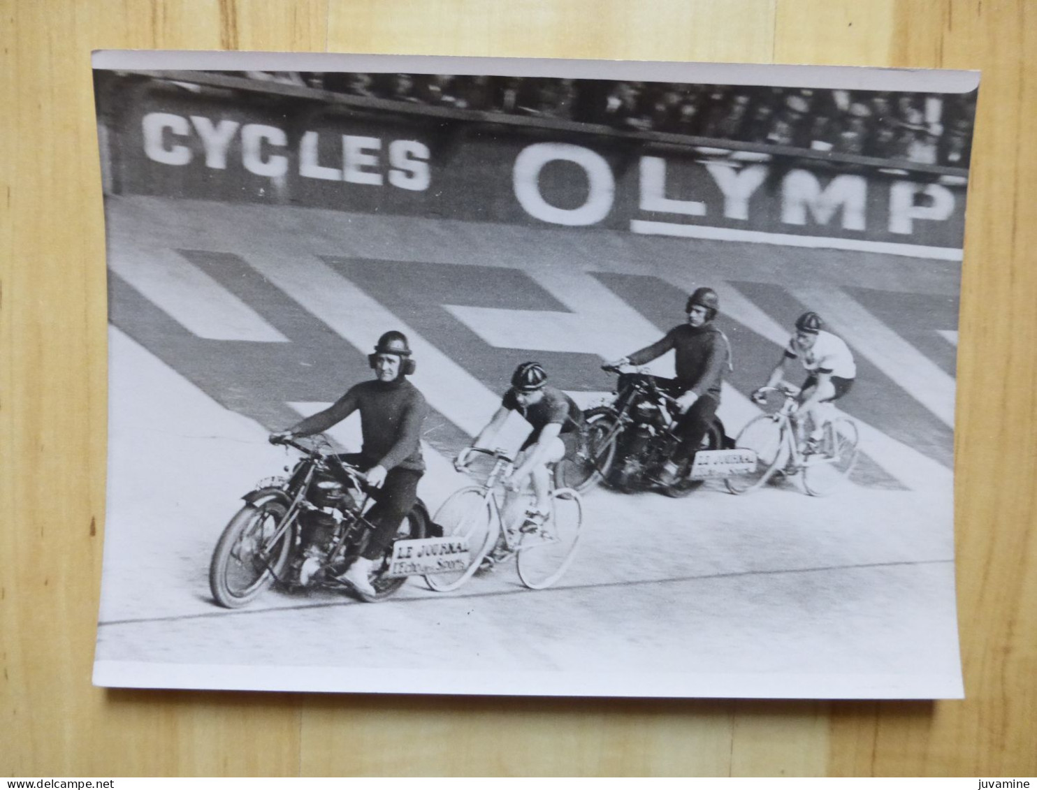 STADE BUFFALO 1934  - SELECTION CRITERIUM DES AS - L'ALLEMAND EHMER DOUBLE FAUDET - PHOTOGRAPHIE CYCLISME CYCLISTE SPORT - Wielrennen