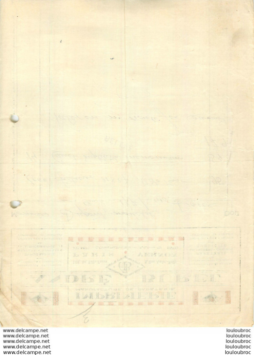 FACTURE 1926 IMPRIMERIE ANDRE BUREL  PARIS ET VERNON - 1900 – 1949