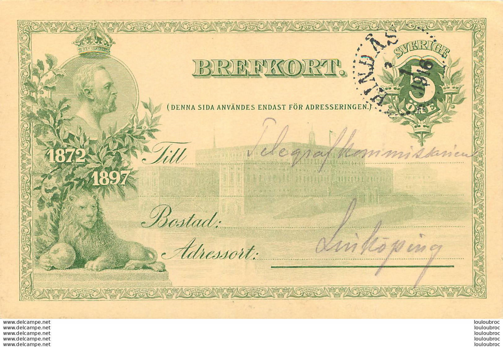 HINDAS  BREFKORT  1872 -1897  ENTIER POSTAL - Andere & Zonder Classificatie