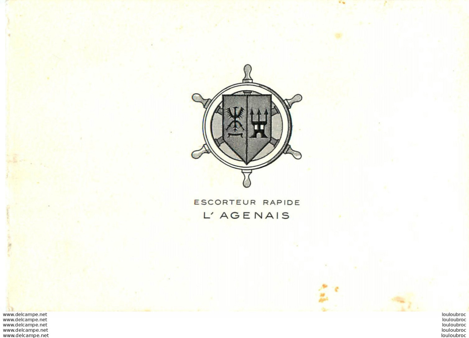 ESCORTEUR RAPIDE L'AGENAIS CARTE OUVRANTE CORRESPONDANCE FORMAT FERME 12 X 8.50 CM - Schiffe