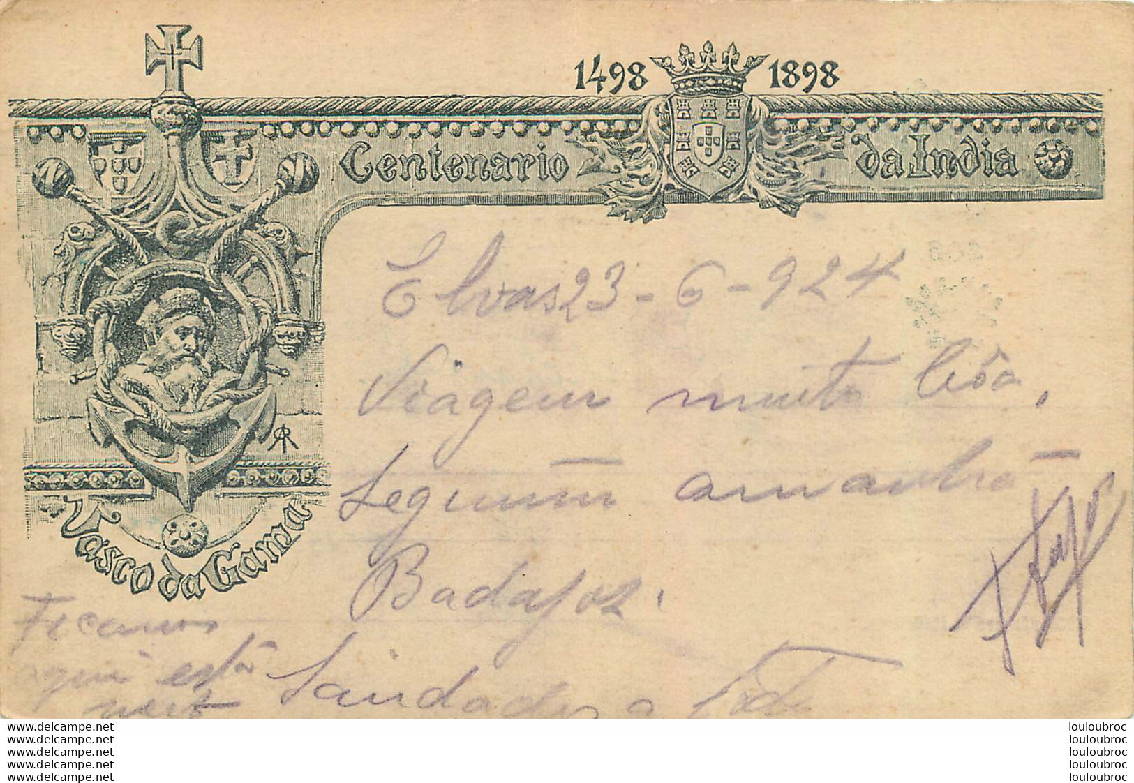 CENTENARIO  DA INDIA ENTIER POSTAL 1924 - Interi Postali