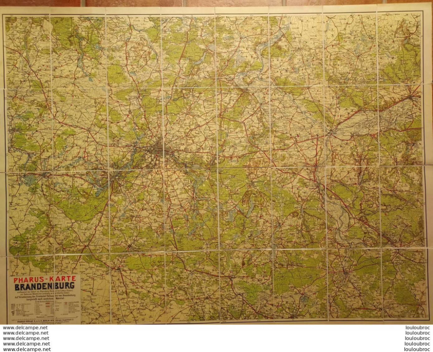 CARTE TOILEE BRANDENBURG PHARUSKARTE FORMAT 109 X 80 CM - Cartes Géographiques