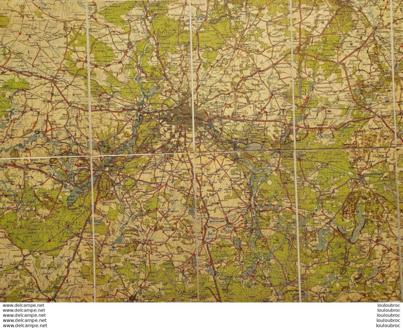 CARTE TOILEE BRANDENBURG PHARUSKARTE FORMAT 109 X 80 CM - Landkarten