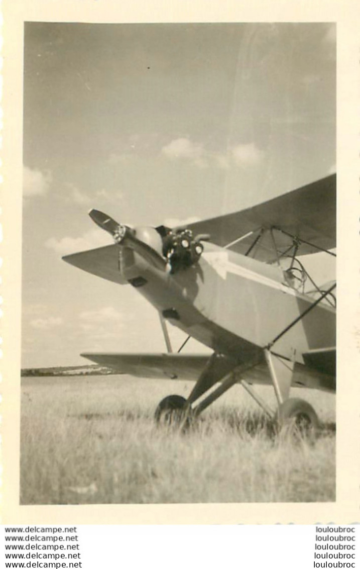 AUXERRE 1950 AVION BLANCHET CHAPEAU PHOTO 9 X 6 CM - Aviation