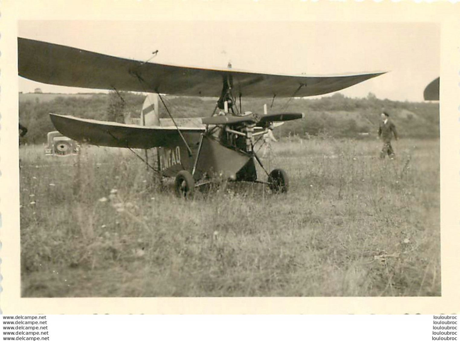 AUXERRE 1950 AVION POU DU CIEL DE MONSIEUR GUERINET PHOTO 9 X 6 CM - Aviación