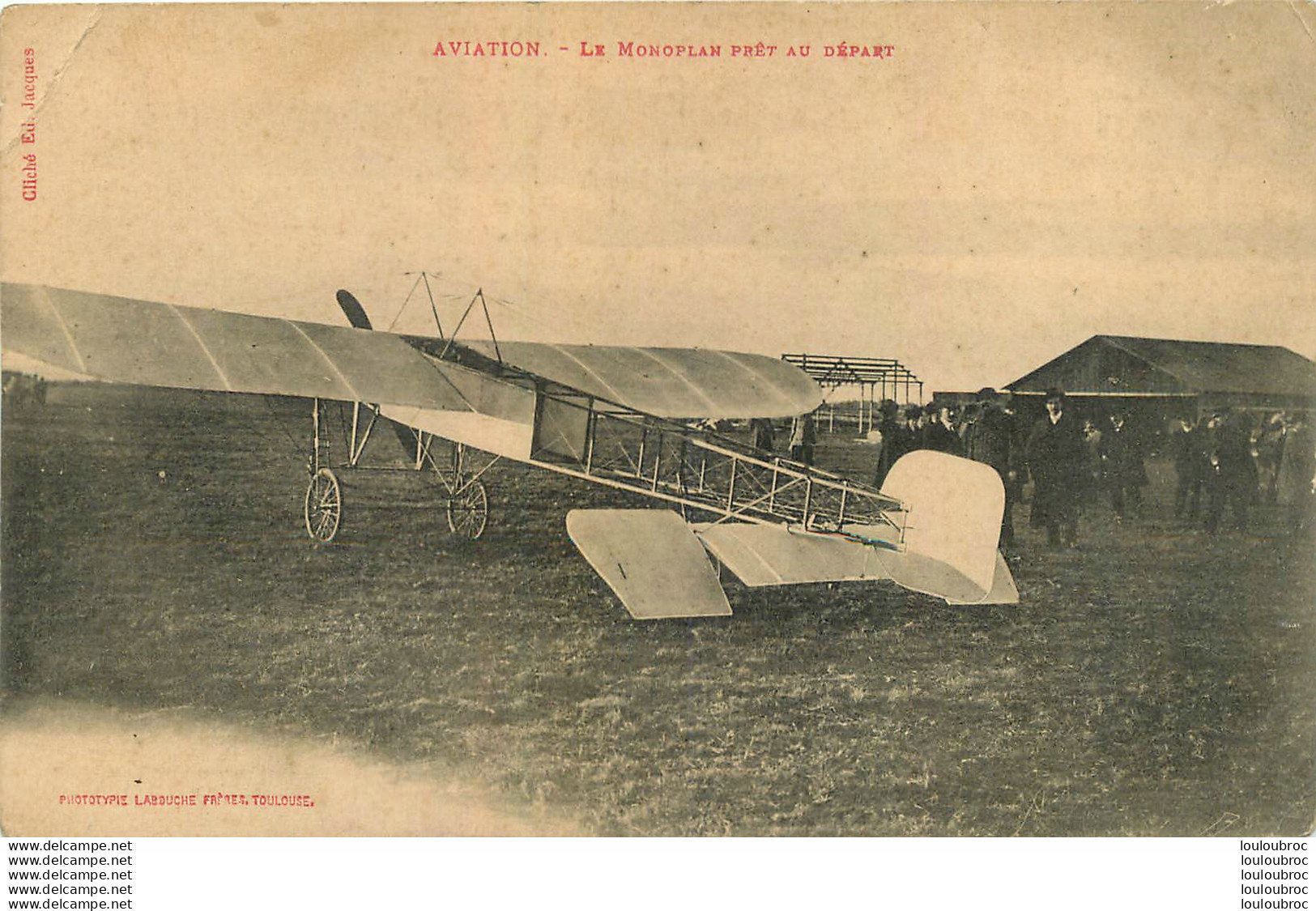 AVIATION LE MONOPLAN PRET AU DEPART - ....-1914: Précurseurs