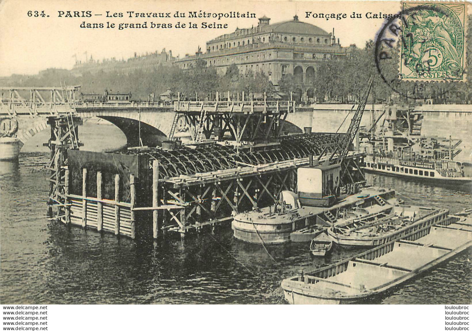 PARIS TRAVAUX DU METROPOLITAIN FONCAGE - Stations, Underground