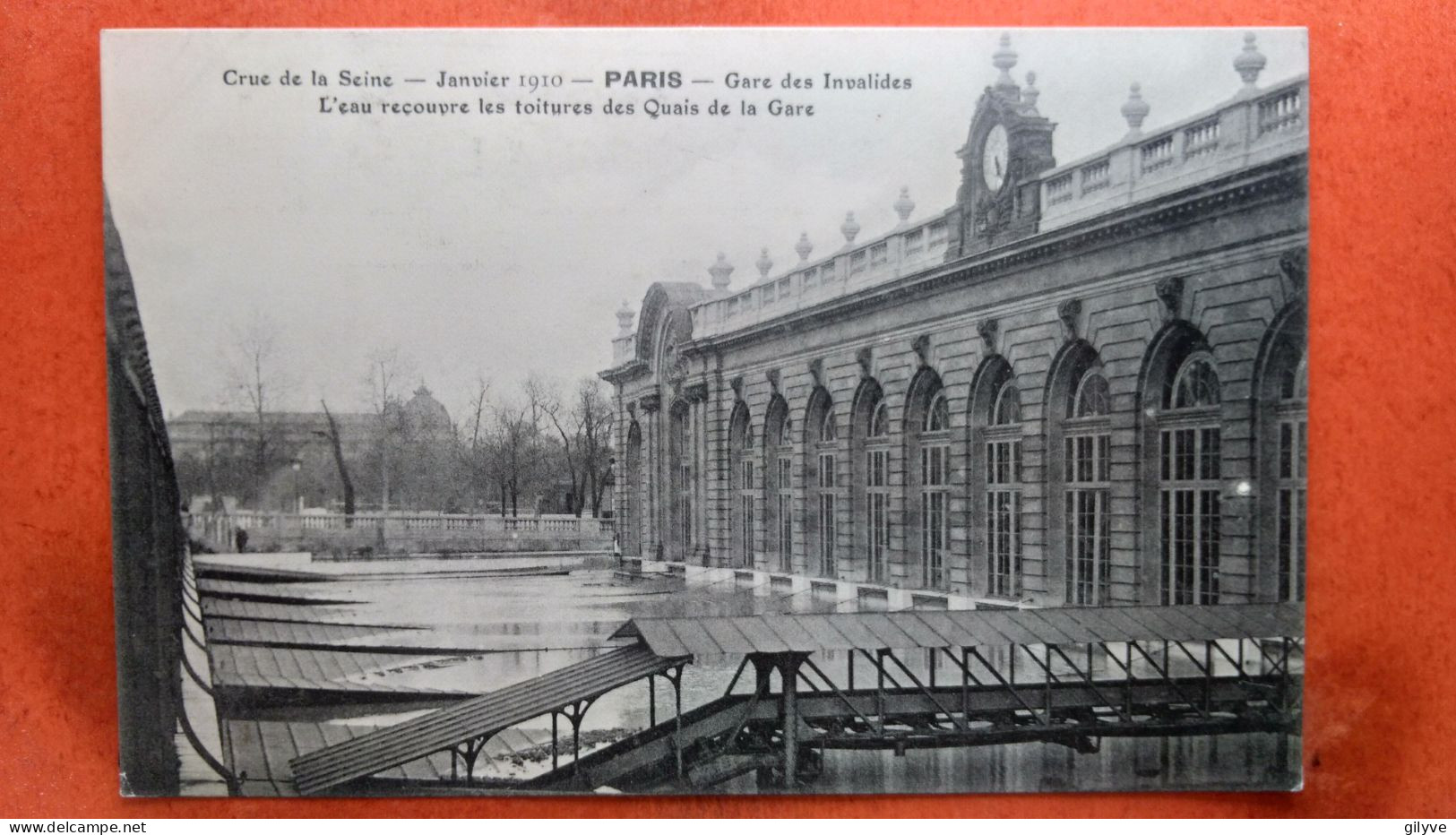 CPA (75) Crue De La Seine.1910. Gare Des Invalides. (7A.694) - Inondations De 1910