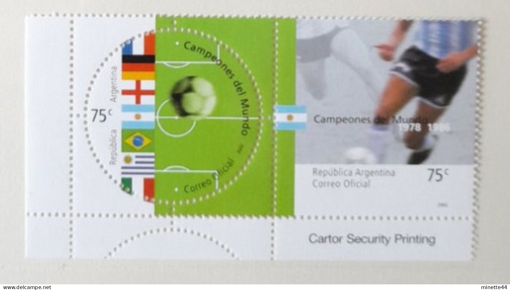 ARGENTINE ARGENTINA MNH** 2002  FOOTBALL FUSSBALL SOCCER CALCIO VOETBAL FUTBOL FUTEBOL FOOT FOTBAL - Unused Stamps