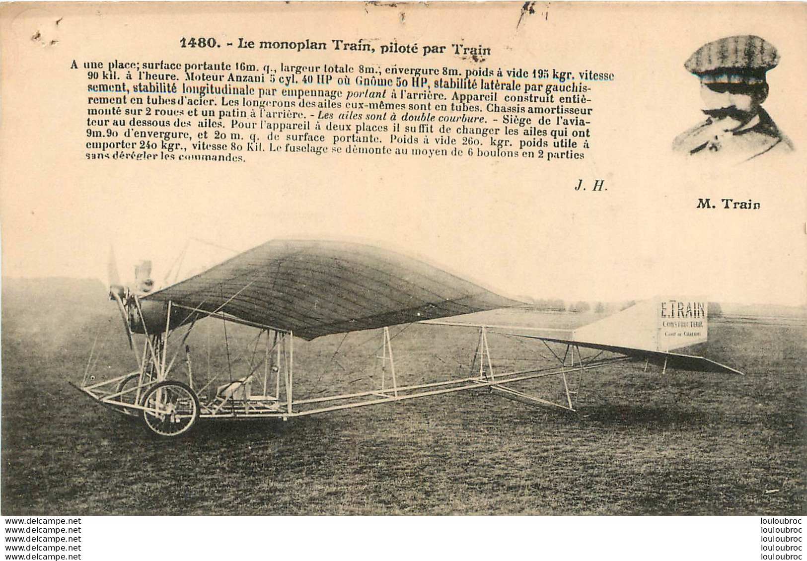 LE MONOPLAN TRAIN PILOTE PAR TRAIN - ....-1914: Précurseurs