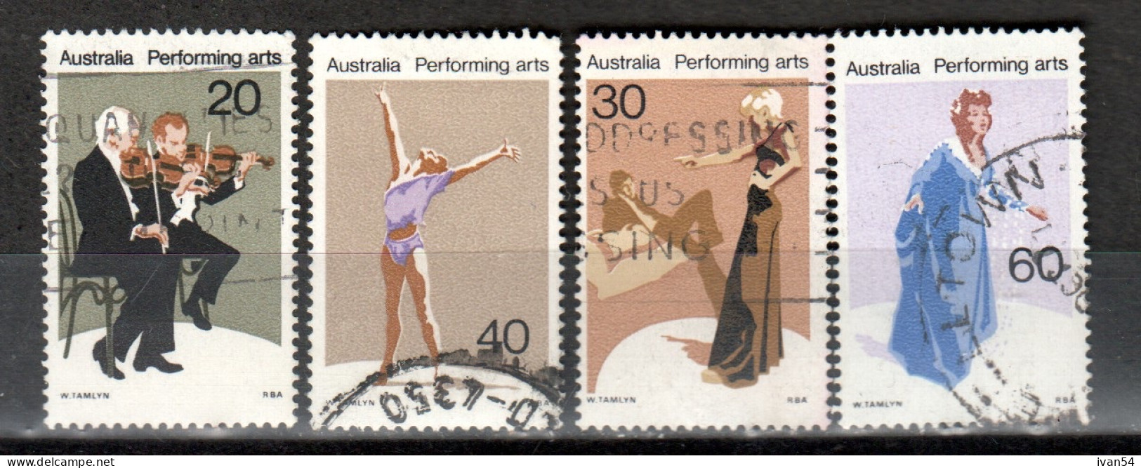 AUSTRALIA : 608-11 (0) – Australia Performing Arts 1977 - Used Stamps