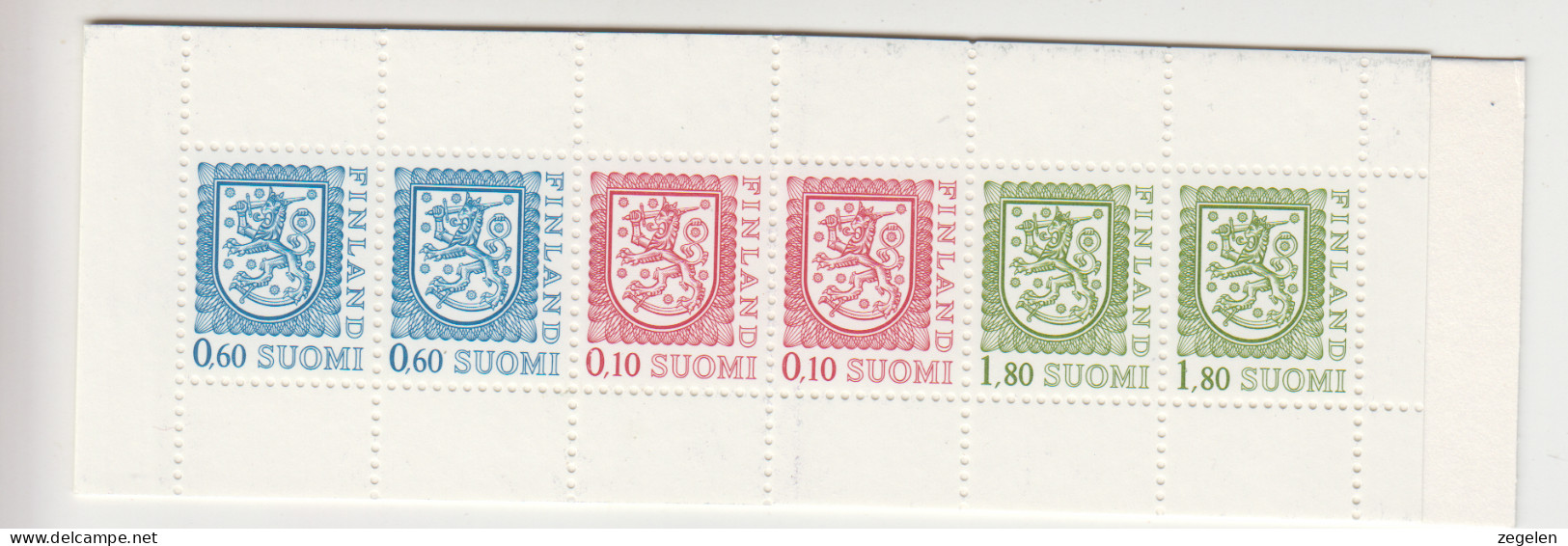 Finland Automaatboekje Cat. Facit HA10 Michel MH22 ** Druknummer 2090 - Postzegelboekjes