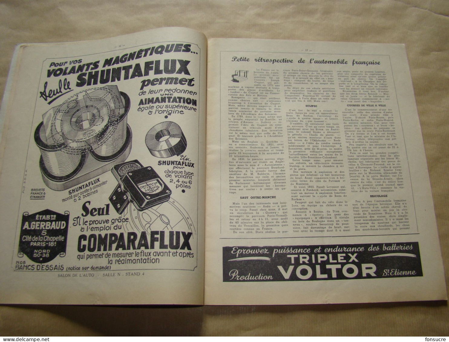 VR20 Revue ESA Electriciens Spécialistes Automobile n°166 1 Octobre 1954 56 pages Pub Publicités