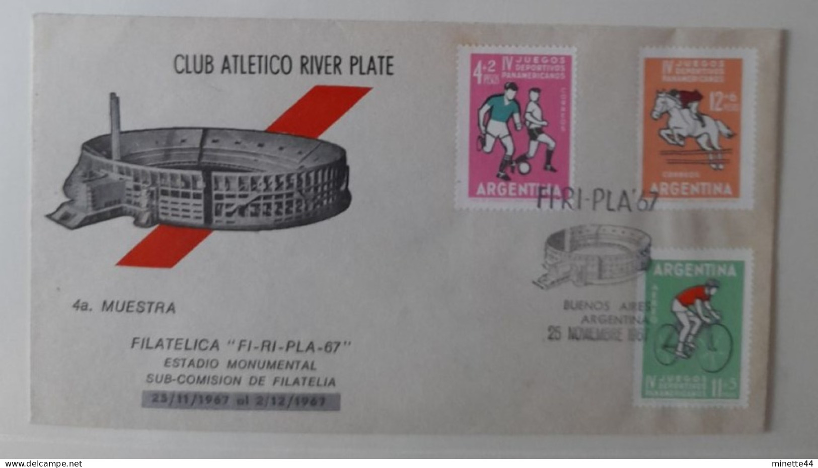 ARGENTINE ARGENTINA FDC 1963  FOOTBALL FUSSBALL SOCCER CALCIO VOETBAL FUTBOL FUTEBOL FOOT FOTBAL - Covers & Documents