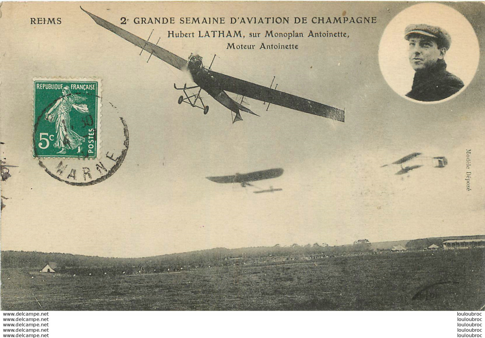 GRANDE SEMAINE AVIATION DE CHAMPAGNE HUBERT LATHAM SUR MONOPLAN ANTOINETTE - Riunioni