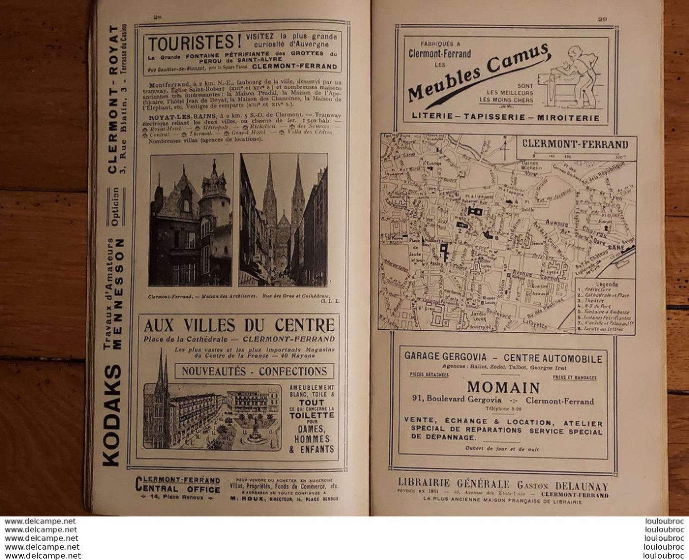 GUIDES THIOLIER AUVERGNE  1926 PARFAIT ETAT 80 PAGES - Tourisme