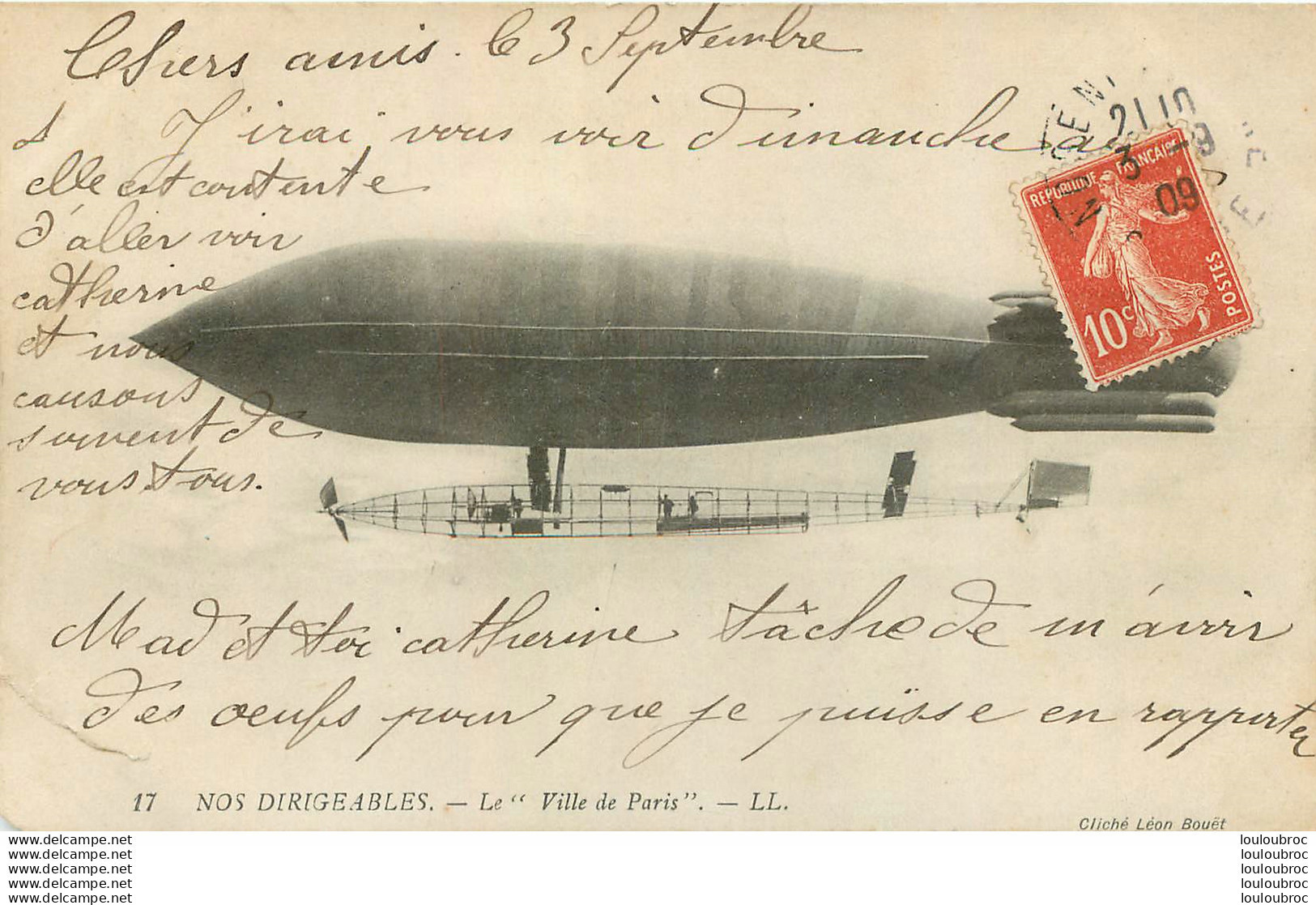 DIRIGEABLE LE VILLE DE PARIS - Airships