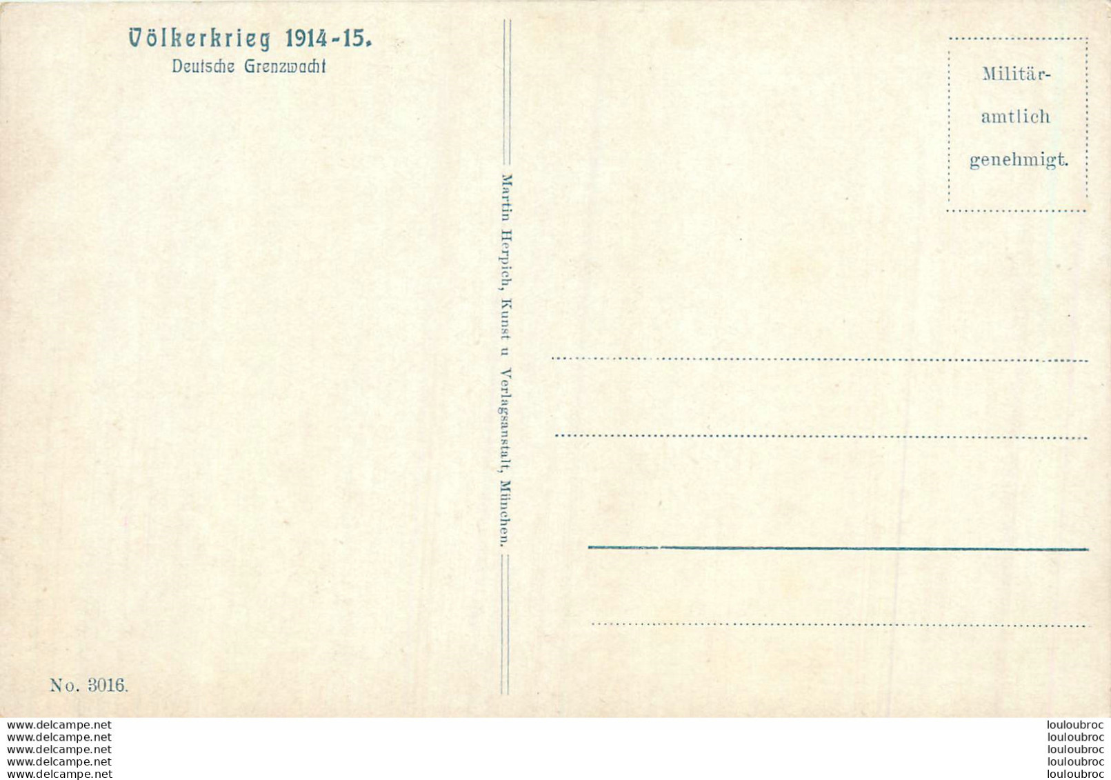 CARTE ALLEMANDE VOLKERKRIEG 1914-15 - Weltkrieg 1914-18