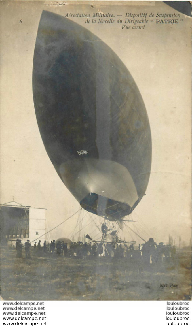 AEROSTATION MILITAIRE DISPOSITIF DE SUSPENSION DIRIGEABLE PATRIE - Zeppeline
