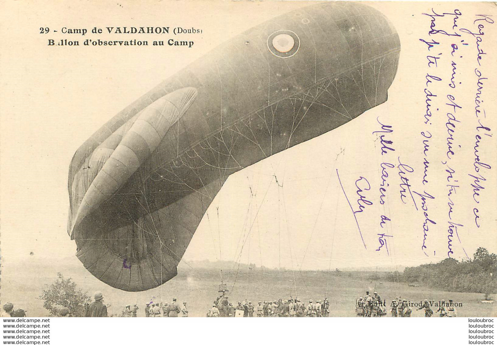 BALLON D'OBSERVATION CAMP DU VALDAHON - Zeppeline