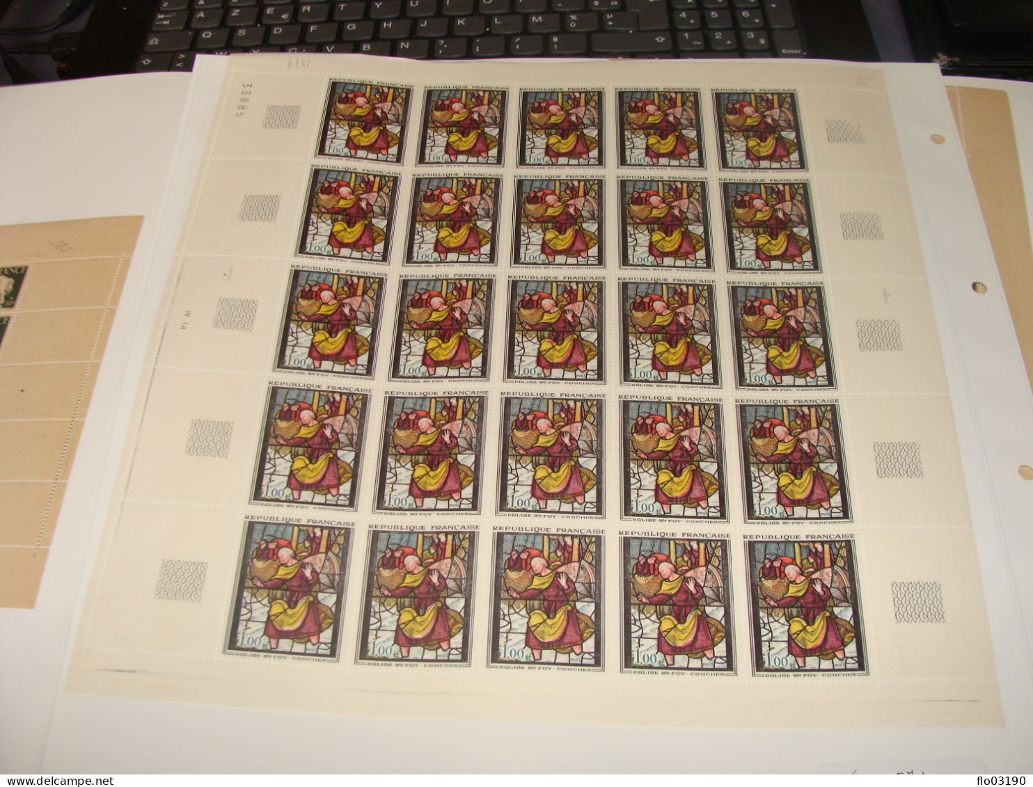 N° 1377 En Feuille De 25 Timbres Entières Neuves - Feuilles Complètes