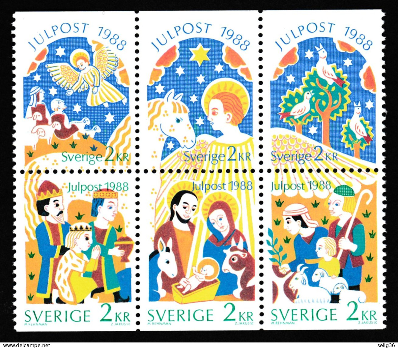 SUÈDE 1988 YT 1496-1501 ** - Unused Stamps